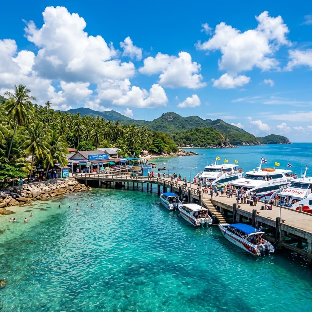 Koh Phangan private transfer pickup and destination areas